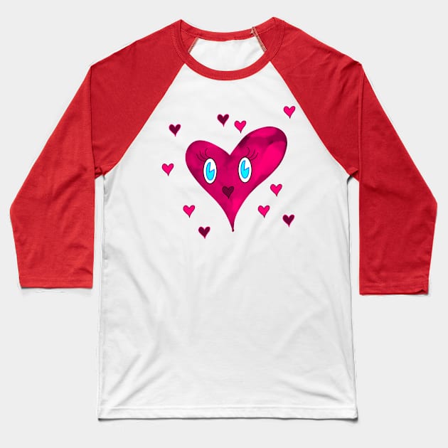 Herzchen the little red heart Baseball T-Shirt by chowlet